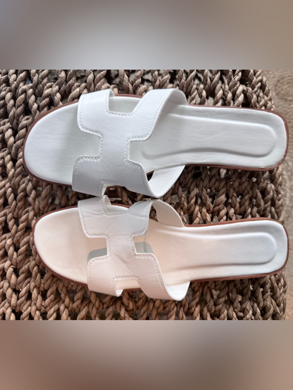 Women's White Slide Sandals